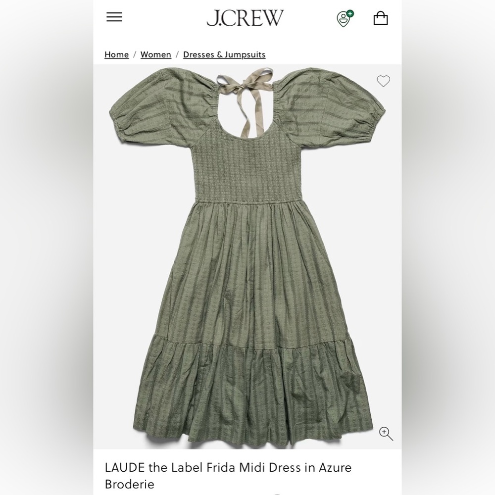 NWT LAUDE the Label dress Green Size L/XL - Picture 7 of 7